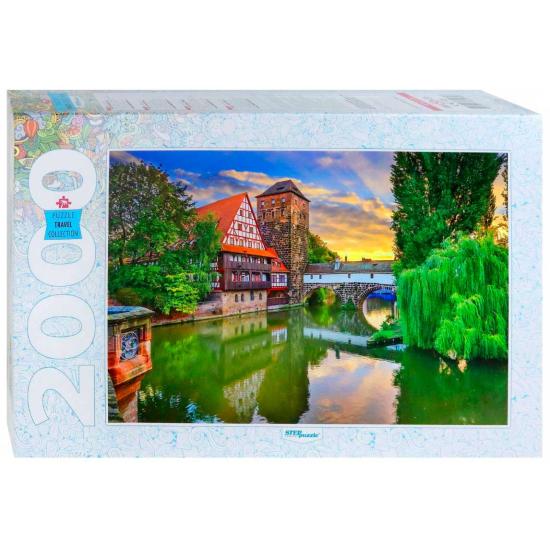 Puzzle Step Puzzle Puente en Nuremberg, Alemania de 2000 Piezas