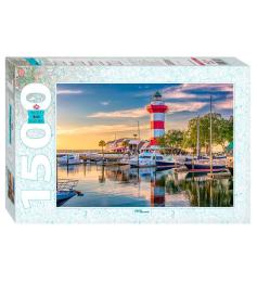 Puzzle Step Puzzle Puerto del Faro, Carolina del Sur de 1500 Pz
