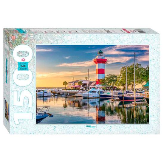 Puzzle Step Puzzle Puerto del Faro, Carolina del Sur de 1500 Pz