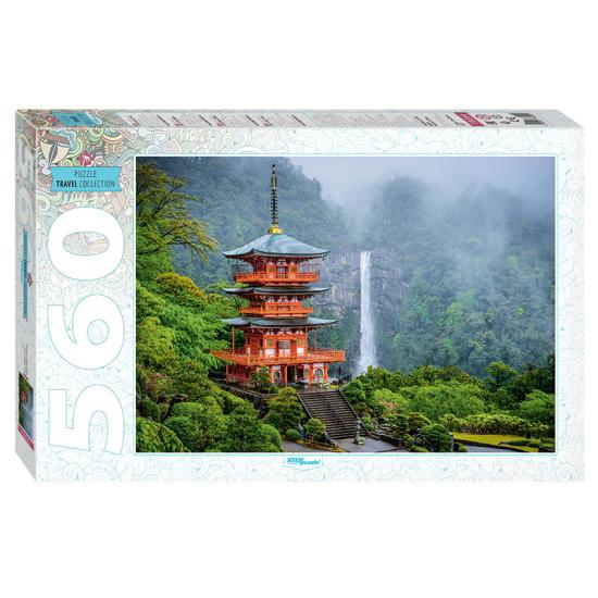 Puzzle Step Puzzle Templo Seiganto-Ji y Cascada de 560 Piezas
