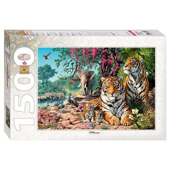 Puzzle Step Puzzle Tigres de 1500 Piezas