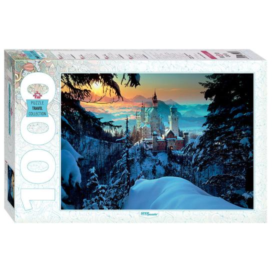 Puzzle Step Puzzle Castillo de Neuschwanstein en Invierno 1000p Puzzle Step Puzzle Castillo de Neuschwanstein en Invierno 1000p