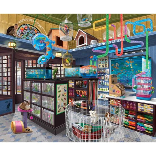 Puzzle SunsOut Aletas, Pieles y Plumas de 1000 Piezas