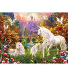 Puzzle SunsOut Castillo Unicornios de 1000 Piezas