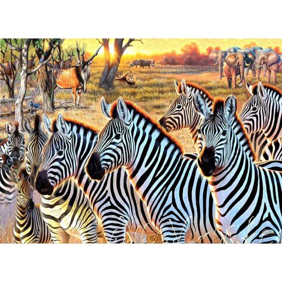 Puzzle SunsOut Cebras Y Amigos XXL de 500 Piezas Puzzle SunsOut Cebras Y Amigos XXL de 500 Piezas