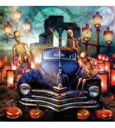 Puzzle SunsOut El viejo Plymouth en Halloween de 1000 Piezas