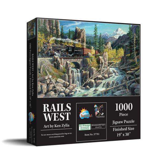 Puzzle SunsOut Ferrocarril del Oeste de 1000 XXL Piezas Puzzle SunsOut Ferrocarril del Oeste de 1000 XXL Piezas