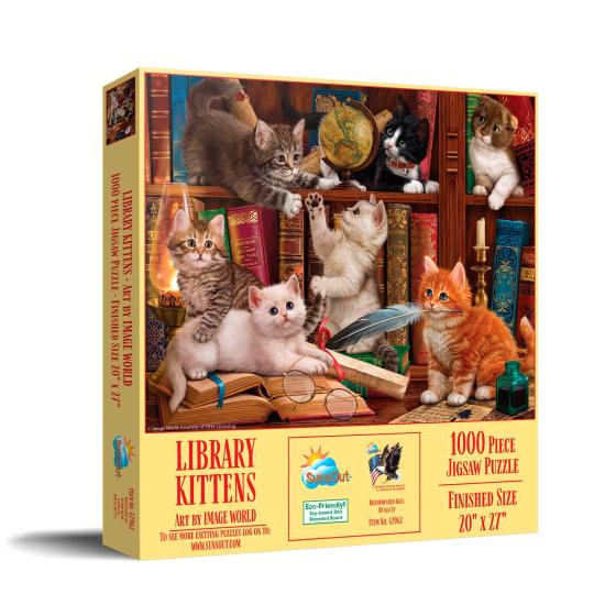 Puzzle SunsOut Gatitos de Biblioteca de 1000 Piezas Puzzle SunsOut Gatitos de Biblioteca de 1000 Piezas
