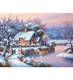 Puzzle SunsOut Helada Noche de Invierno de 1000 Piezas