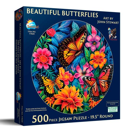 Puzzle SunsOut Hermosas Mariposas XXL de 500 Pzs