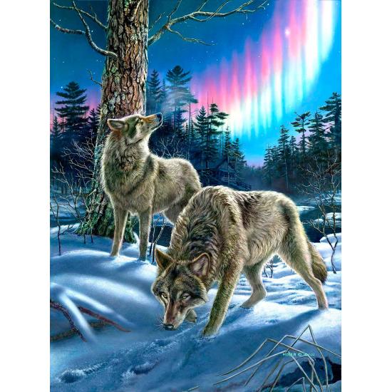 Puzzle SunsOut Lobos y Luces de 1000 Pzs