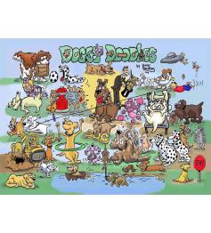 Puzzle SunsOut Perritos Garabateados de 1000 Piezas