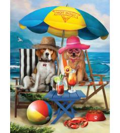 Puzzle SunsOut Perros en la Playa XXL de 300 Piezas