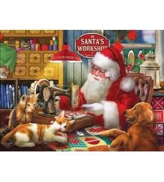 Puzzle SunsOut Taller de Colchas de Papá Noel de 1000 Piezas