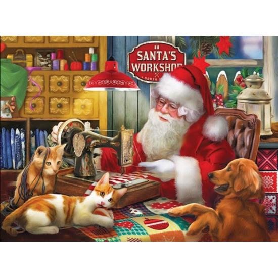 Puzzle SunsOut Taller de Colchas de Papá Noel de 1000 Piezas Puzzle SunsOut Taller de Colchas de Papá Noel de 1000 Piezas