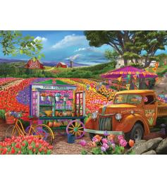 Puzzle SunsOut Tulipanes en la Carretera de 1000 Piezas