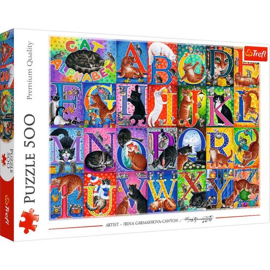 Puzzle Trefl Alfabeto Felino de 500 Piezas