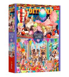 Puzzle Trefl Amigos Peludos de 2x500 Piezas