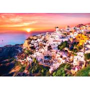 Puzzle Trefl Atardecer en Santorini de 1000 Piezas