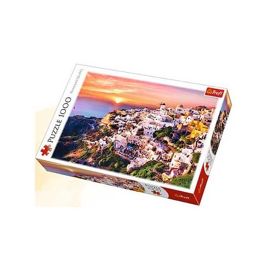 Puzzle Trefl Atardecer en Santorini de 1000 Piezas