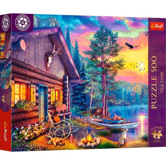 Puzzle Trefl Cabaña Al Atardecer de 500 Piezas