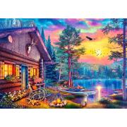 Puzzle Trefl Cabaña Al Atardecer de 500 Piezas