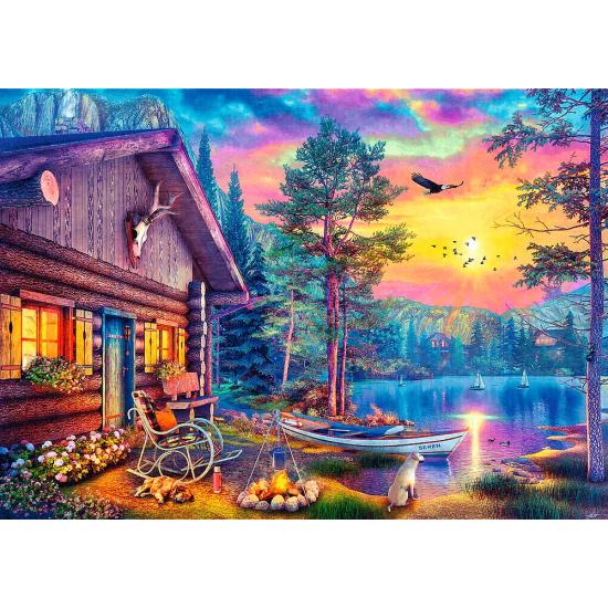 Puzzle Trefl Cabaña Al Atardecer de 500 Piezas