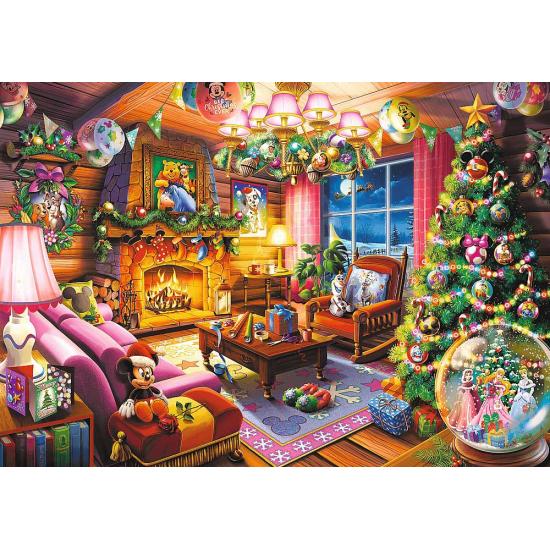 Puzzle Trefl Cabaña Navideña De Disney de 1000 Piezas