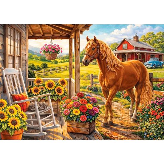 Puzzle Trefl Caballo En La Granja de 1000 Piezas