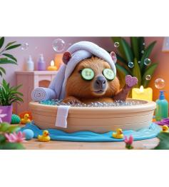 Puzzle Trefl Capibara en SPA XXL de 160 Piezas