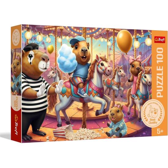 Puzzle Trefl Capibaras de Vacaciones XXL de 100 Piezas