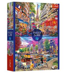 Puzzle Trefl Capitales Europeas de 2x500 Piezas