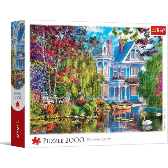 Puzzle Trefl Casa junto al Lago de 2000 Piezas