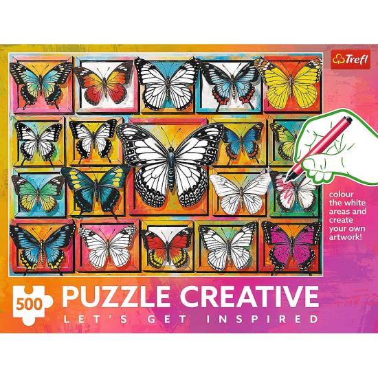 Puzzle Trefl Creative Colección De Mariposas de 500 Piezas