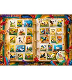 Puzzle Trefl Colección de Sellos, Atlas de Aves de 1000 Piezas