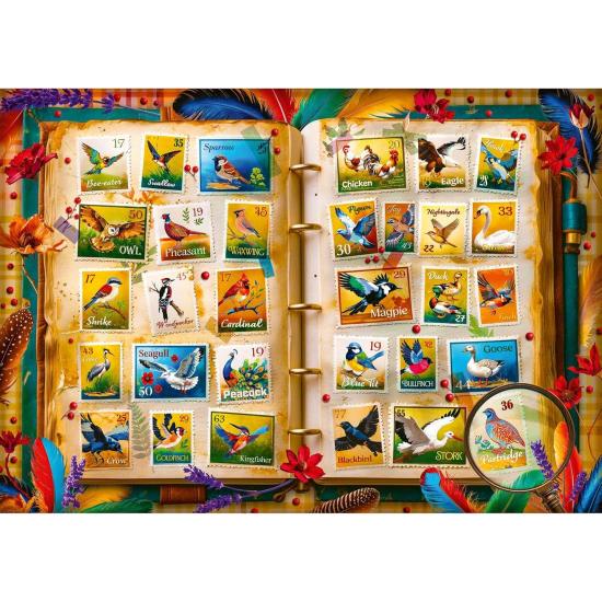 Puzzle Trefl Colección de Sellos, Atlas de Aves de 1000 Piezas