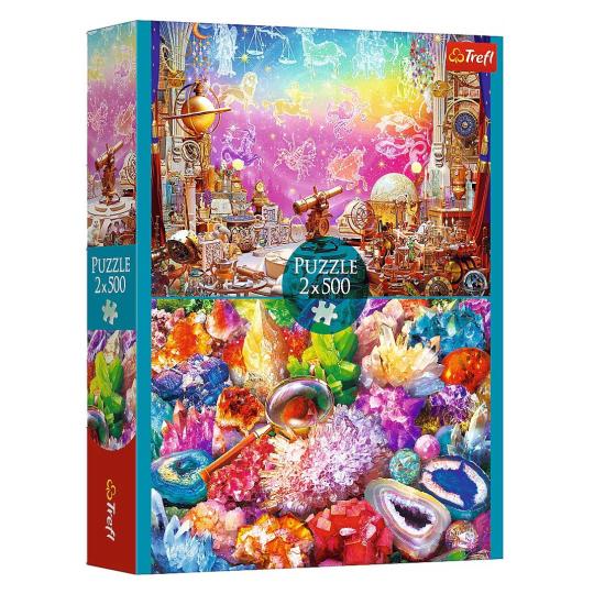 Puzzle Trefl Cosmos y Cristales de 2x500 Piezas