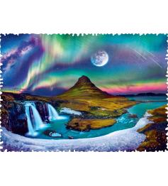 Puzzle Trefl Crazy Shapes Aurora Boreal Sobre Islandia de 600 P