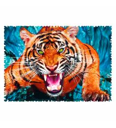 Puzzle Trefl Crazy Shapes Frente a un Tigre de 600 Pzs