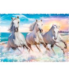 Puzzle Trefl Crazy Shapes Galopando Entre las Olas de 600 Pzs