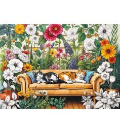 Puzzle Trefl Creative Invernadero Para Gatos de 500 Piezas