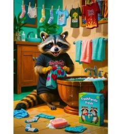 Puzzle Trefl Día de Lavandería del Mapache de 1000 Piezas