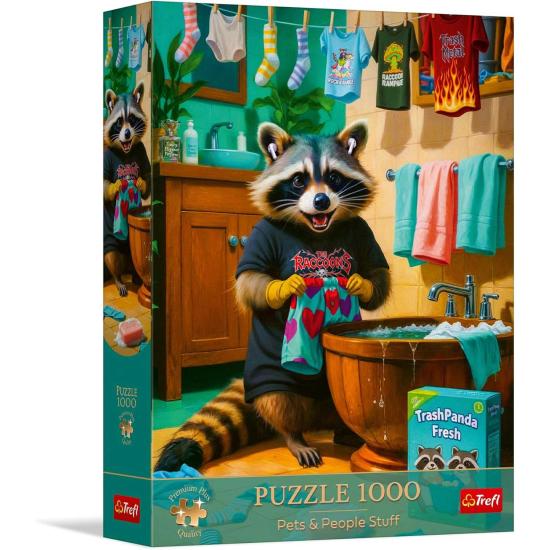 Puzzle Trefl Día de Lavandería del Mapache de 1000 Piezas