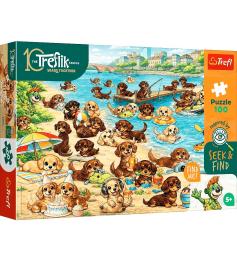 Puzzle Trefl Dachshunds Y Trefliks XXL de 100 Piezas