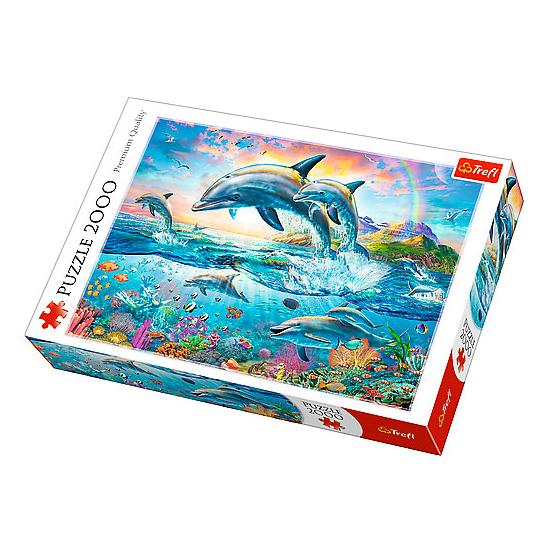 Puzzle Trefl DelfinesFelices de 2000 Piezas Puzzle Trefl DelfinesFelices de 2000 Piezas