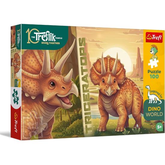 Puzzle Trefl Dino Triceratops XXL de 100 Piezas