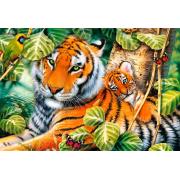 Puzzle Trefl Dos Tigres de 1500 Piezas