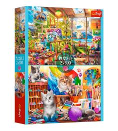 Puzzle Trefl El Arte de Pintar de 2x500 Piezas