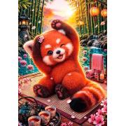 Puzzle Trefl Encantador Panda Rojo de 500 Piezas