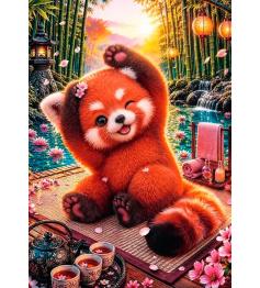 Puzzle Trefl Encantador Panda Rojo de 500 Piezas